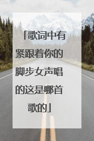 歌词中有紧跟着你的脚步女声唱的这是哪首歌的
