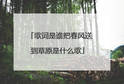 歌词是谁把春风送到草原是什么歌