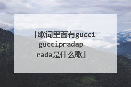 歌词里面有gucciguccipradaprada是什么歌
