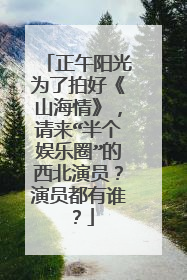 正午阳光为了拍好《山海情》，请来“半个娱乐圈”的西北演员？演员都有谁？