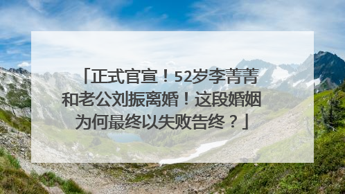 正式官宣!52岁李菁菁和老公刘振离婚!这段婚姻为何最终以失败告终?