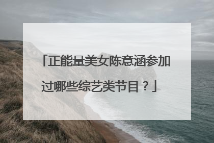 正能量美女陈意涵参加过哪些综艺类节目？