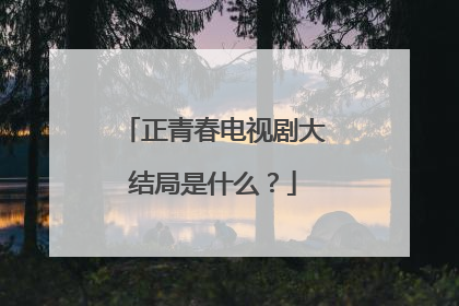 正青春电视剧大结局是什么?