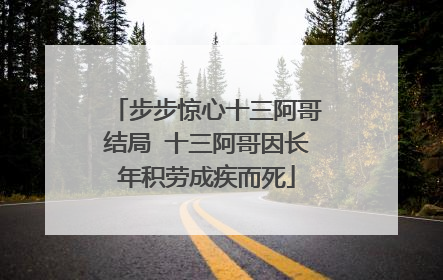 步步惊心十三阿哥结局 十三阿哥因长年积劳成疾而死