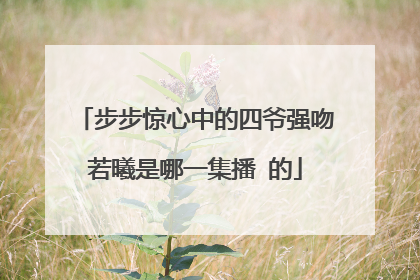 步步惊心中的四爷强吻若曦是哪一集播 的