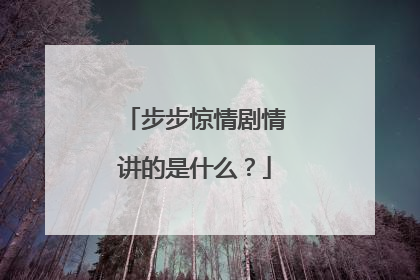 步步惊情剧情讲的是什么?