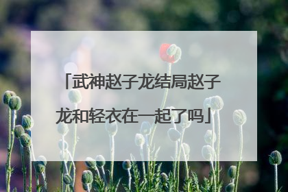 武神赵子龙结局赵子龙和轻衣在一起了吗