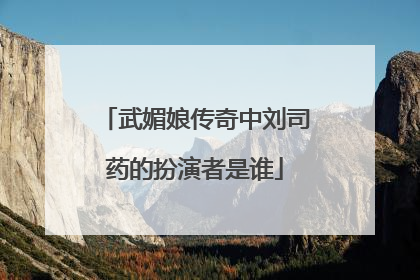 武媚娘传奇中刘司药的扮演者是谁