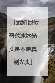 武媚娘传奇范冰冰光头是不是真剃光头