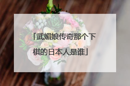 武媚娘传奇那个下棋的日本人是谁