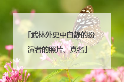 武林外史中白静的扮演者的照片、真名