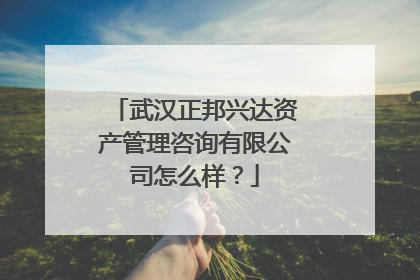 武汉正邦兴达资产管理咨询有限公司怎么样?