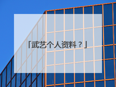 武艺个人资料？