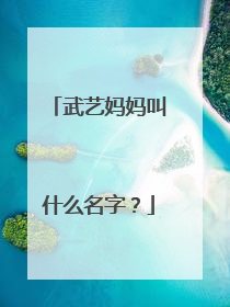 武艺妈妈叫什么名字？