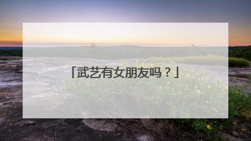武艺有女朋友吗?