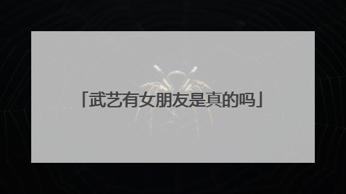 武艺有女朋友是真的吗