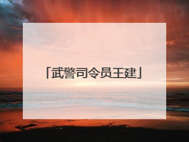 武警司令员王建