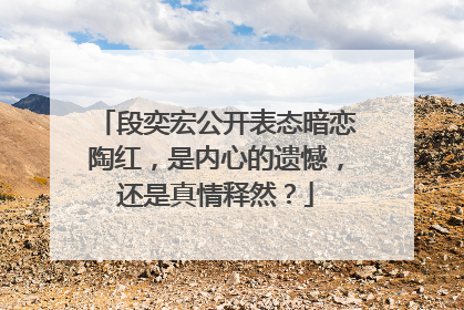 段奕宏公开表态暗恋陶红，是内心的遗憾，还是真情释然？