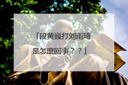 段黄巍打刘雨琦是怎麽回事??