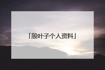 殷叶子个人资料