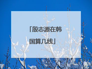 殷志源在韩国算几线