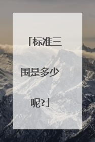标准三围是多少呢?