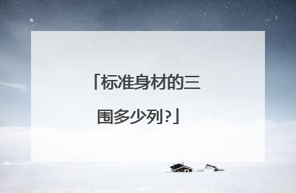 标准身材的三围多少列?