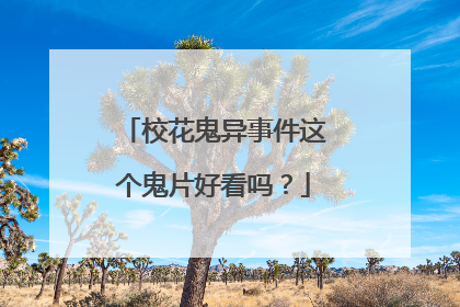 校花鬼异事件这个鬼片好看吗?