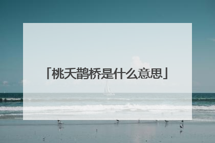 桃夭鹊桥是什么意思