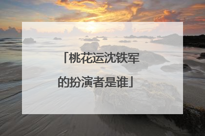 桃花运沈铁军的扮演者是谁