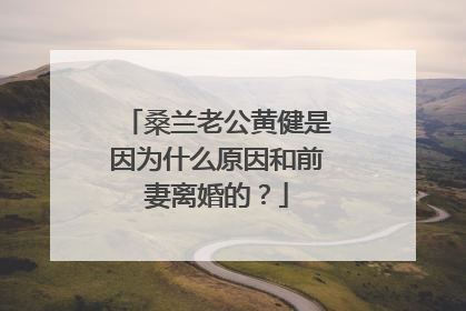 桑兰老公黄健是因为什么原因和前妻离婚的？