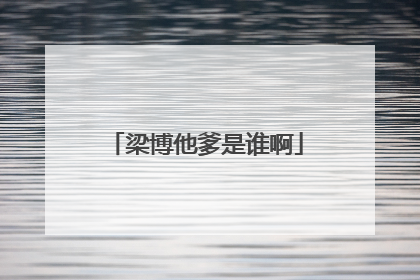 梁博他爹是谁啊