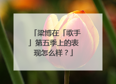 梁博在「歌手」第五季上的表现怎么样？