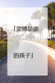 梁博是谁的孩子