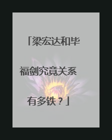 梁宏达和毕福剑究竟关系有多铁？