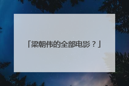 梁朝伟的全部电影?