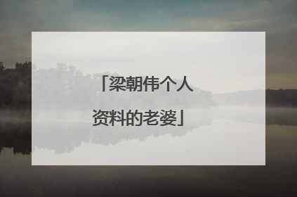 梁朝伟个人资料的老婆