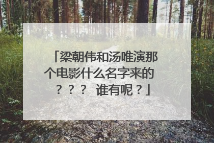 梁朝伟和汤唯演那个电影什么名字来的？？？ 谁有呢？