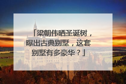 梁朝伟晒圣诞树，曝出古典别墅，这套别墅有多豪华？