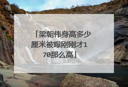 梁朝伟身高多少厘米被曝刚刚才170那么高