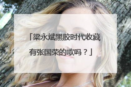 梁永斌黑胶时代收藏有张国荣的歌吗？