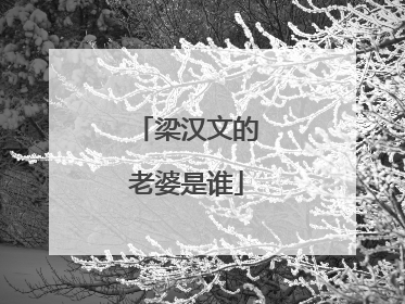 梁汉文的老婆是谁