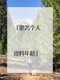 梁艺个人资料年龄