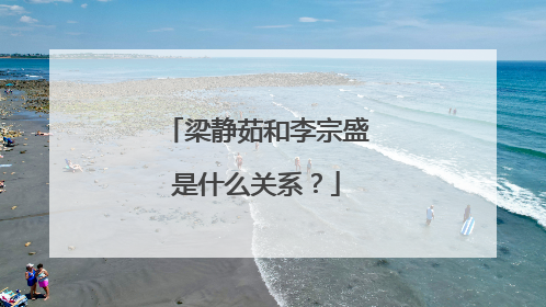 梁静茹和李宗盛是什么关系？