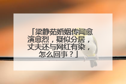 梁静茹婚姻传闻愈演愈烈，疑似分居，丈夫还与网红有染，怎么回事？
