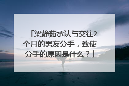 梁静茹承认与交往2个月的男友分手，致使分手的原因是什么？