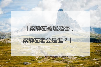 梁静茹被爆婚变，梁静茹老公是谁？