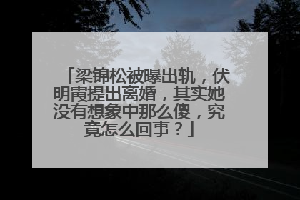 梁锦松被曝出轨，伏明霞提出离婚，其实她没有想象中那么傻，究竟怎么回事？