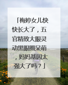 梅婷女儿快快长大了,五官精致大眼灵动黑眼圈呆萌,妈妈基因太强大了吗?