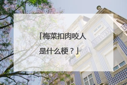 梅菜扣肉咬人是什么梗?